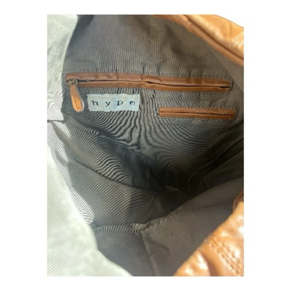 Hype Tan Leather Hobo Bag
